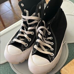 Converse Womens Chuck Taylor All Star Lugged High Black Platform size 7